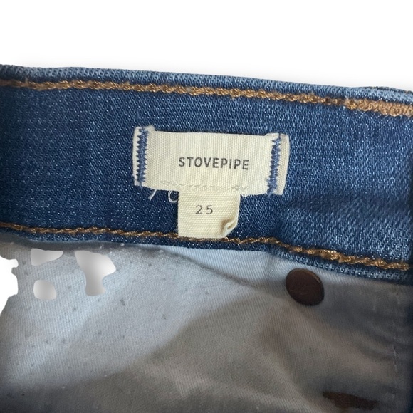 Madewell Stovepipe High Rise Straight Leg Stretch Jeans Cropped Sz 25 - Picture 11 of 12